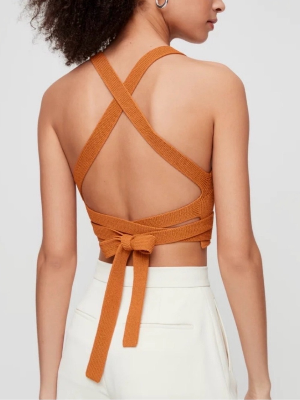 Wilfred Cayenne Knit Crop Halter Top